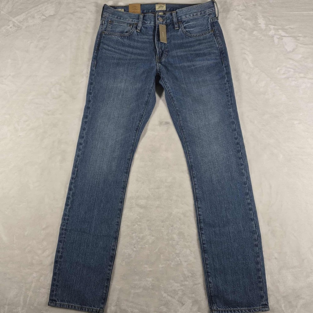 J Crew 484 Jeans Men's 31x32 Blue Denim Slim Tapered Leg Casual Comfort NWT